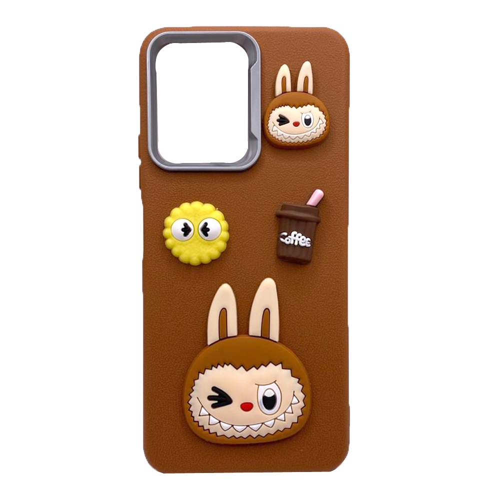 Чохол Leather Toys для Xiaom Note 12 4G (Лабубу / Brown)-0